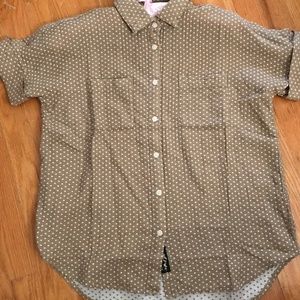United by Blue Short Sleeve Button Up Shirt Blouse